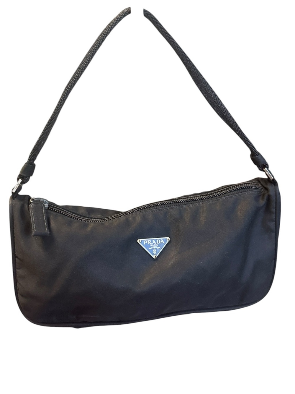 Vintage Y2K Prada Tessuto Mini Shoulder Bag with Silver Hardware - Picture 2 of 12
